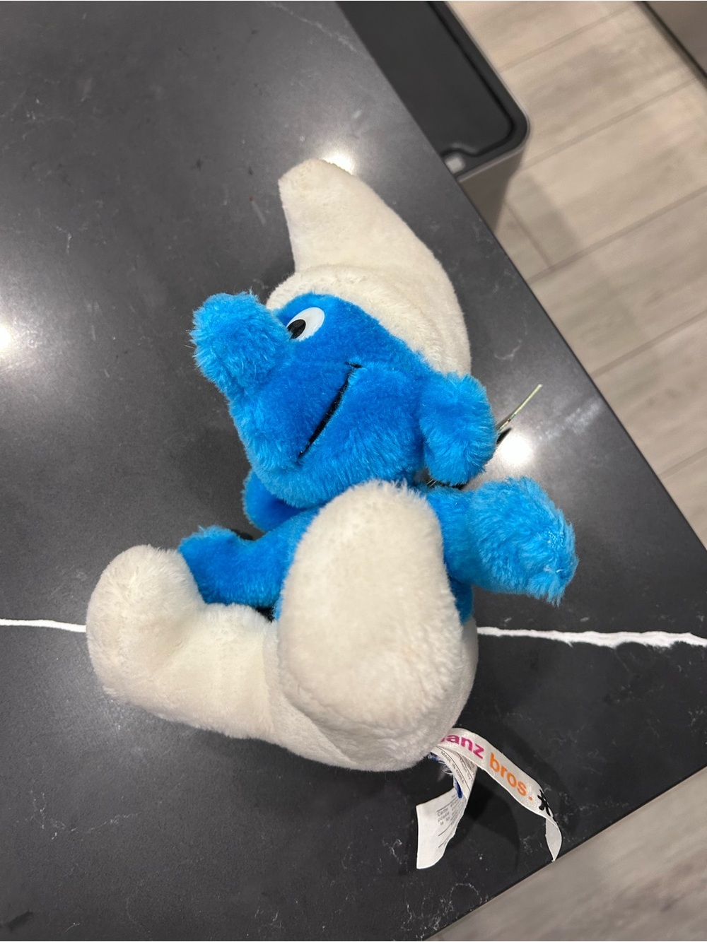 NWT Vintage 1979 Ganz Bros Wallace Berrie Smurf Bean Bag Plush Collectible Blue